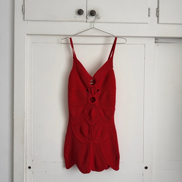 cult gaia Dresses & Skirts - Cult Gaia Marlow Red Mini Dress